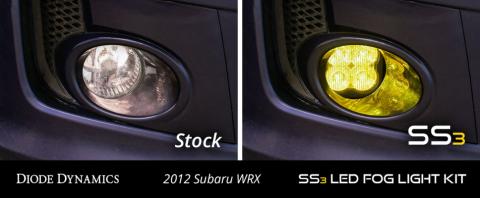 SS3 LED Fog Light Kit for 2011-2014 Subaru WRX/STi White SAE Fog Pro w/ Backlight Diode Dynamics