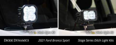 Ditch Light Brackets for 2021 Ford Bronco Sport Diode Dynamics