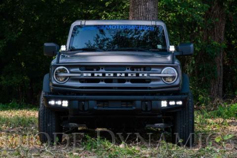 Stage Series Fog Pocket Kit for 21-Up Ford Bronco, White Sport Diode Dynamics