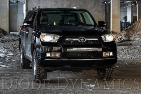 SS3 LED Fog Light Kit for 2010-2013 Toyota 4Runner, White SAE Fog Sport with Backlight Diode Dynamics