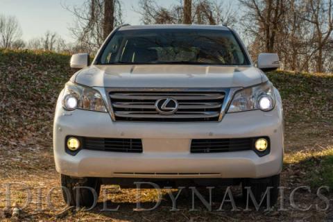 SS3 LED Fog Light Kit for 2010-2013 Lexus GX460, White SAE Fog Pro with Backlight Diode Dynamics