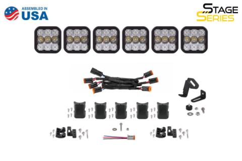 SS5 Pro Universal CrossLink 6-Pod Lightbar Yellow Combo Diode Dynamics