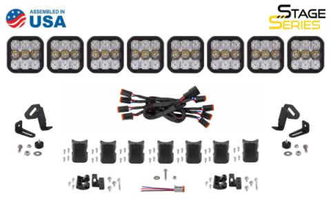 SS5 Pro Universal CrossLink 8-Pod Lightbar Yellow Driving Diode Dynamics