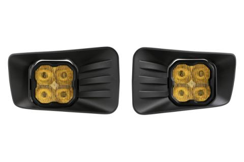 SS3 LED Fog Light Kit for 2007-2015 Chevrolet Silverado, Yellow SAE Fog Sport with Backlight Diode Dynamics