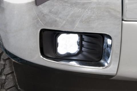 SS3 LED Fog Light Kit for 2007-2015 Chevrolet Silverado, White SAE Fog Pro with Backlight Diode Dynamics