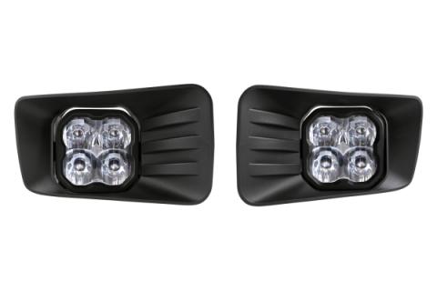 SS3 LED Fog Light Kit for 2007-2015 Chevrolet Silverado, White SAE Fog Pro with Backlight Diode Dynamics