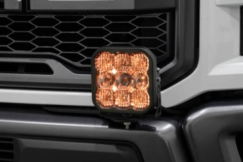 SS5 Bumper LED Pod Light Kit for 2017-2020 Ford Raptor Pro Yellow Driving Diode Dynamics