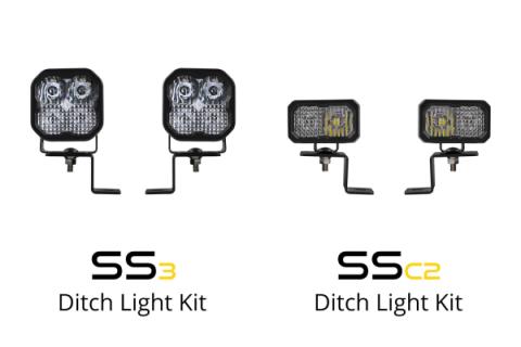 Stage Series Backlit Ditch Light Kit for 2021-2022 Ford F-150, SSC2 Sport Yellow Combo Diode Dynamics