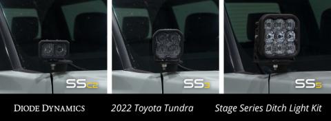 Stage Series Ditch Light Bracket Kit for 2022 Toyota Tundra Diode Dymanics