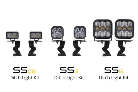 Stage Series Ditch Light Kit for 2022 Toyota Tundra SS5 Pro Diode Dymanics White Combo Diode Dymanics