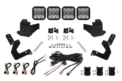 SS5 Grille CrossLink Lightbar Kit for 2022 Toyota Tundra Sport White Combo Diode Dymanics