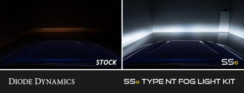 SS6 SAE/DOT Type NT Fog Light Kit Amber Two SS6 Light Bars (26.6 watts) 3569 Amber SAE Fog Diode Dynamics