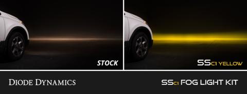 SSC1 SAE/DOT Type G3M Fog Light Kit Yellow (3000K) Yellow SAE Fog Diode Dynamics