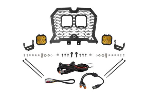 Stage Series LED Grille Kit for 2019-2023 Polaris RZR XP, Yellow (3000K) Pro Yellow SAE Fog