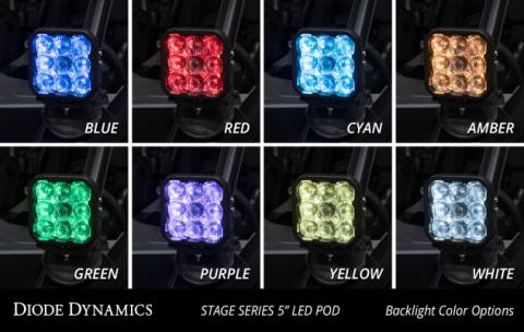 Stage Series A-Pillar Pod Kit for 2021-2024 Polaris RZR Trail, Yellow (3000K) SS5 Pro Pro Yellow Combo