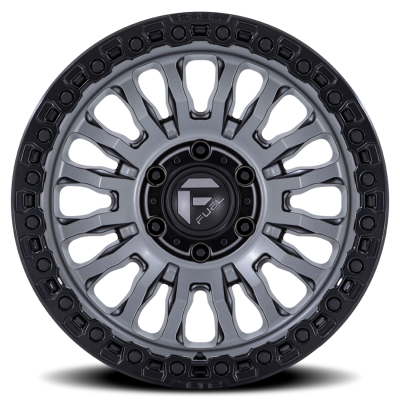 Aluminum Wheels 20X10 Rincon SBL FC857AB 5 On 127 Matte Gunmetal Gray Matte Black Lip 71.5 Bore -18 Offset Fuel Off Road Wheels