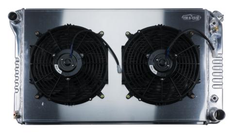 77-87 Chevy/GMC Pickup Truck Aluminum Radiator And 14 Inch Dual Fan Kit