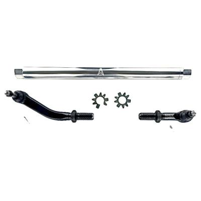 Apex Chassis Heavy Duty 2.5 Ton No Flip Drag Link Assembly in Polished Aluminum Fits: 19-22 Jeep Gladiator JT 18-22 Jeep Wrangler JL/JLU Rubicon Mohave Sahara Sport. Note: This NO-FLIP kit fits Dana 44 &amp; Dana 30 axles with a lift of 4.5 inches or less