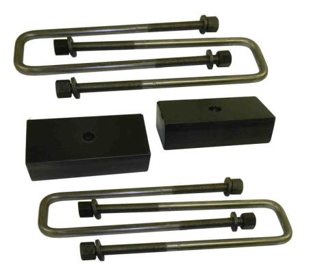 1 Inch Rear Lift Blocks and U-Bolt Kit Heavy Duty For 00-10 Silverado 2500HD/3500HD 2500 Suburban 2500 Avalanche all W/ 8-Bolt Wheel W/ 0.625 Inch U-Bolts SuspensionMaxx