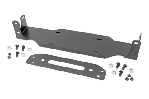 Winch Mounting Plate Modular Steel OE Bumper Jeep Gladiator JT/Wrangler JL (18-26) Rough Country
