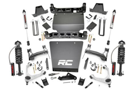 7 Inch Stamped Steel LCA Lift Kit Forged UCA Bracket Vertex/V2 Shks Silverado/Sierra 1500 (16-18) Rough Country