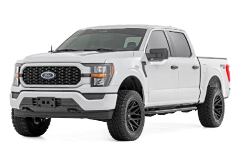 OV2 Running Boards Side Step Bars Crew Cab Ford F-150/Lightning/F-250/F-350 (15-26) Rough Country
