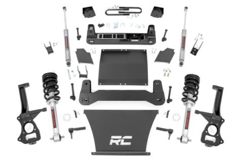 6 Inch Lift Kit Mono Leaf Rear N3 Struts Chevy Silverado 1500 (22-24) Rough Country