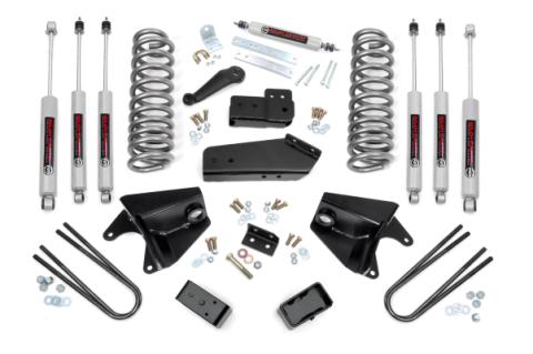 4 Inch Lift Kit Quad Front Shocks Rear Blocks Ford F-150 4WD (80-96) Rough Country