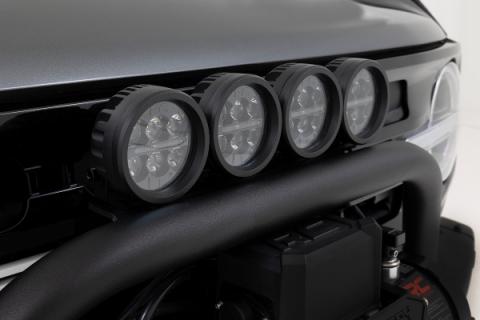 Safari Bar 3.5 Inch Round LED (Pair) Black Amber DRL OE Modular Steel Ford Bronco (21-25) Rough Country