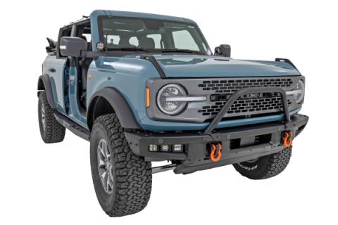 Safari Bar 3.5 Inch Round LED (Pair) Black Amber DRL OE Modular Steel Ford Bronco (21-25) Rough Country