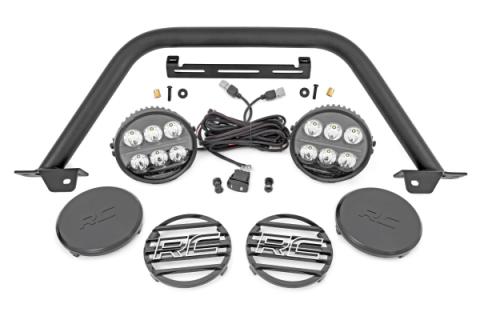 Safari Bar 6.5 Inch Round LED OE Modular Steel Ford Bronco 4WD (21-25) Rough Country