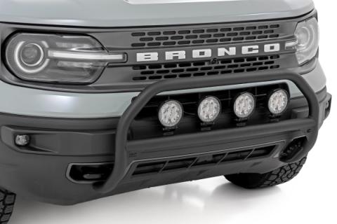 Nudge Bar w/ Tow Hooks 4 Inch Round Led (x4) Ford Bronco Sport (21-24) Rough Country