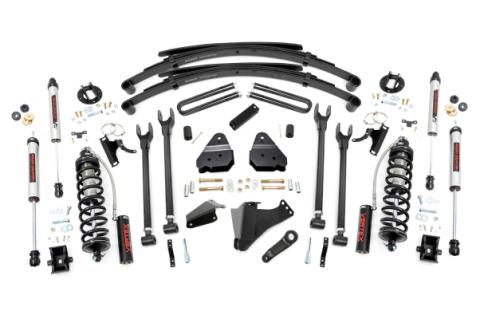 6 Inch Lift Kit Gas 4 Link RR Spring C/O V2 Ford F-250/F-350 Super Duty (05-07) Rough Country