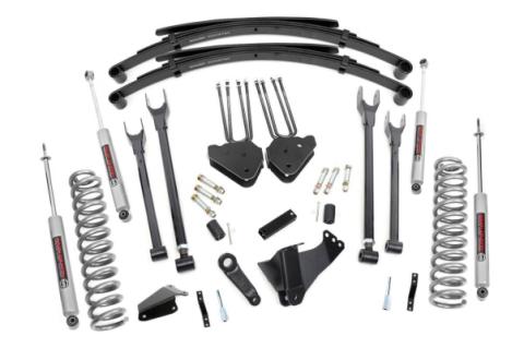 8 Inch Lift Kit 4 Link RR Springs Ford F-250/F-350 Super Duty (05-07) Rough Country