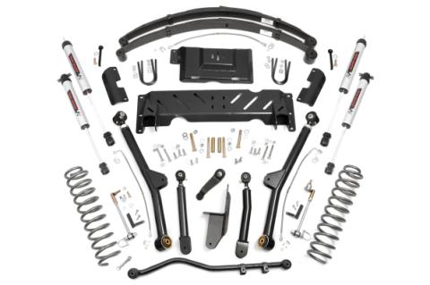 4.5 Inch Lift Kit Long Arm RR Leafs V2 Jeep Cherokee XJ 4WD (84-01) Rough Country