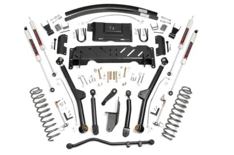 4.5 Inch Lift Kit Long Arm RR AAL NP231 M1 Jeep Cherokee XJ (84-01) Rough Country