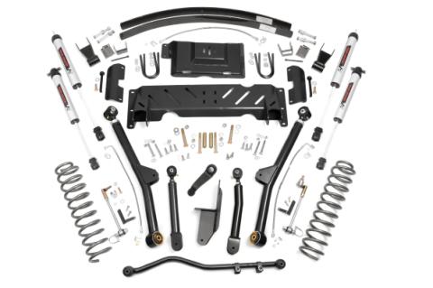 4.5 Inch Lift Kit Long Arm RR AAL NP231 V2 Jeep Cherokee XJ (84-01) Rough Country