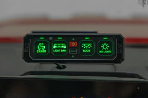 4 Gang Switch Panel RGB Backlit Buttons Multifunction Modes Rough Country