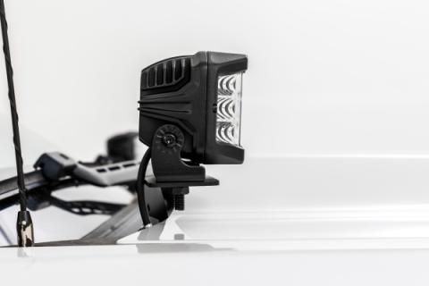 LED Ditch Light Kit 2in Black Pair White DRL Silverado/Sierra 1500 (14-18 &amp; Classic) Rough Country