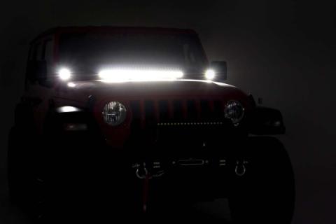 LED Light Kit Cowl Mount 2 Inch Spectrum Pair Jeep Gladiator JT/Wrangler JL (18-26) Rough Country