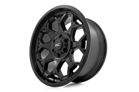 80 Series Wheel One-Piece Semi Gloss Black 20x9 6x135 0mm Rough Country