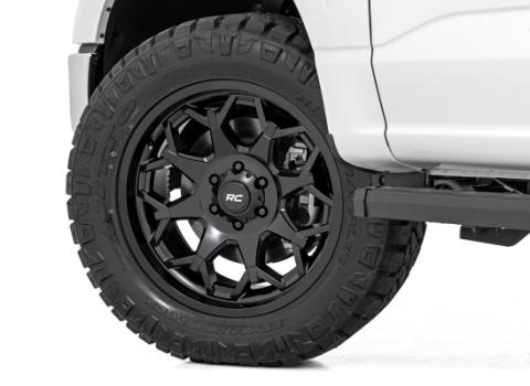 80 Series Wheel One-Piece Semi Gloss Black 20x10 5x5 -19mm Rough Country
