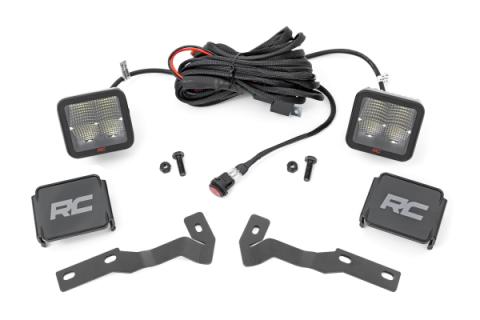 LED Light Kit Ditch Mount 2 Inch Spectrum Pair Spot Toyota Tacoma (16-23) Rough Country