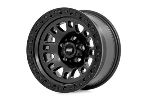 82 Series Wheel One-Piece Semi Gloss Black 15x8 5x4.5 -19mm Rough Country