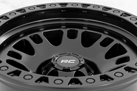 82 Series Wheel One-Piece Semi Gloss Black 17x9 5x4.5 -12mm Rough Country