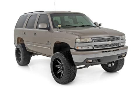 LED Light Kit Ditch Mount Black Series Round 3.5 Inch Amber DRL Chevy 1500 (99-06) Rough Country