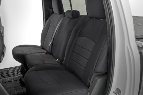 Seat Covers FR Bucket RR Full bench Ram 1500 (09-18)/2500 (11-18)/3500 (11-18) Rough Country