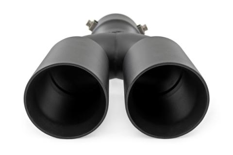 Exhaust Tip Black Red RC Logo 2.5-3 Inch Pipe Single Inlet Dual Outlet Rough Country