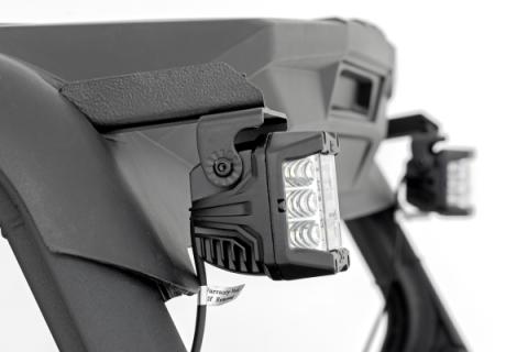 LED Light Kit Rear Mount 2 Inch Black Pair Spot Can-Am Maverick Sport 1000R Rough Country
