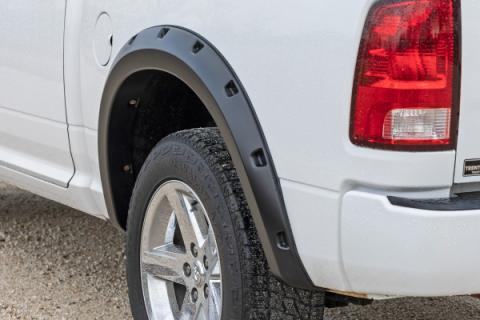 Pocket Fender Flares GW7 Bright White Ram 1500 2WD/4WD (2009-2018 &amp; Classic) Rough Country